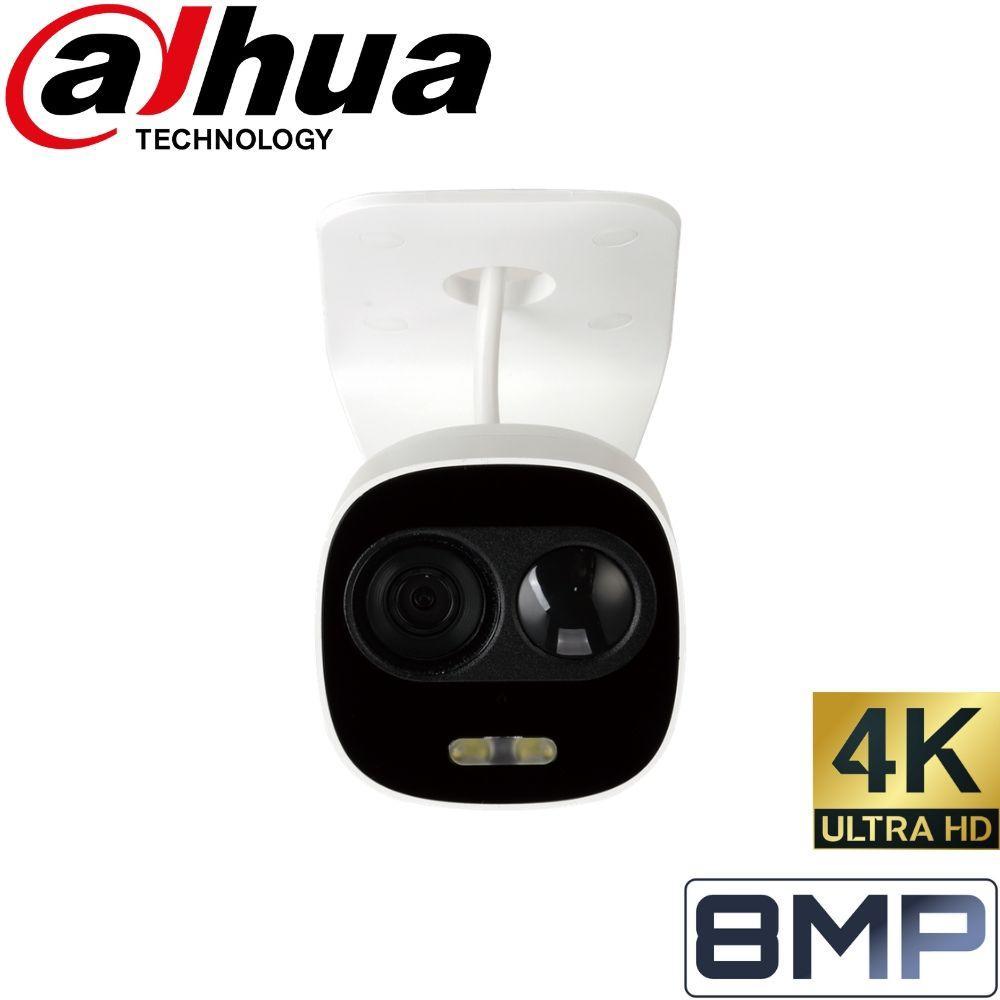 Dahua IPC-HFW1831C-PIR Security Camera: 8MP (4K) Starlight Mini Bullet Fixed Lens