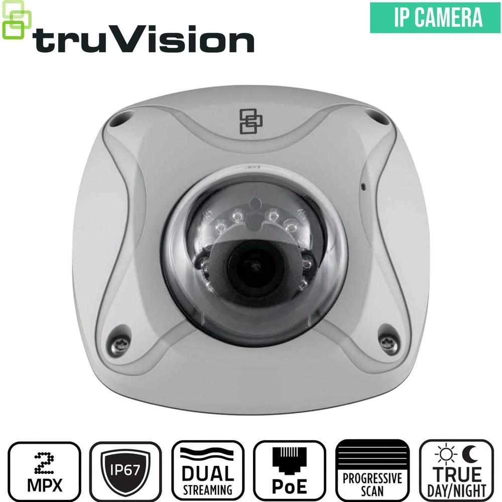 TruVision Security Camera: 2MP Mini Dome with IK8 Vandal Protection