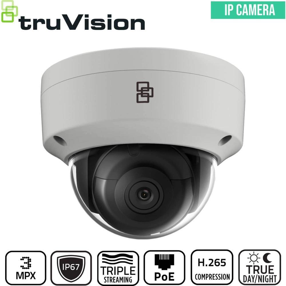 TruVision Security Camera: 3MP Dome with IK10 Vandal Protection