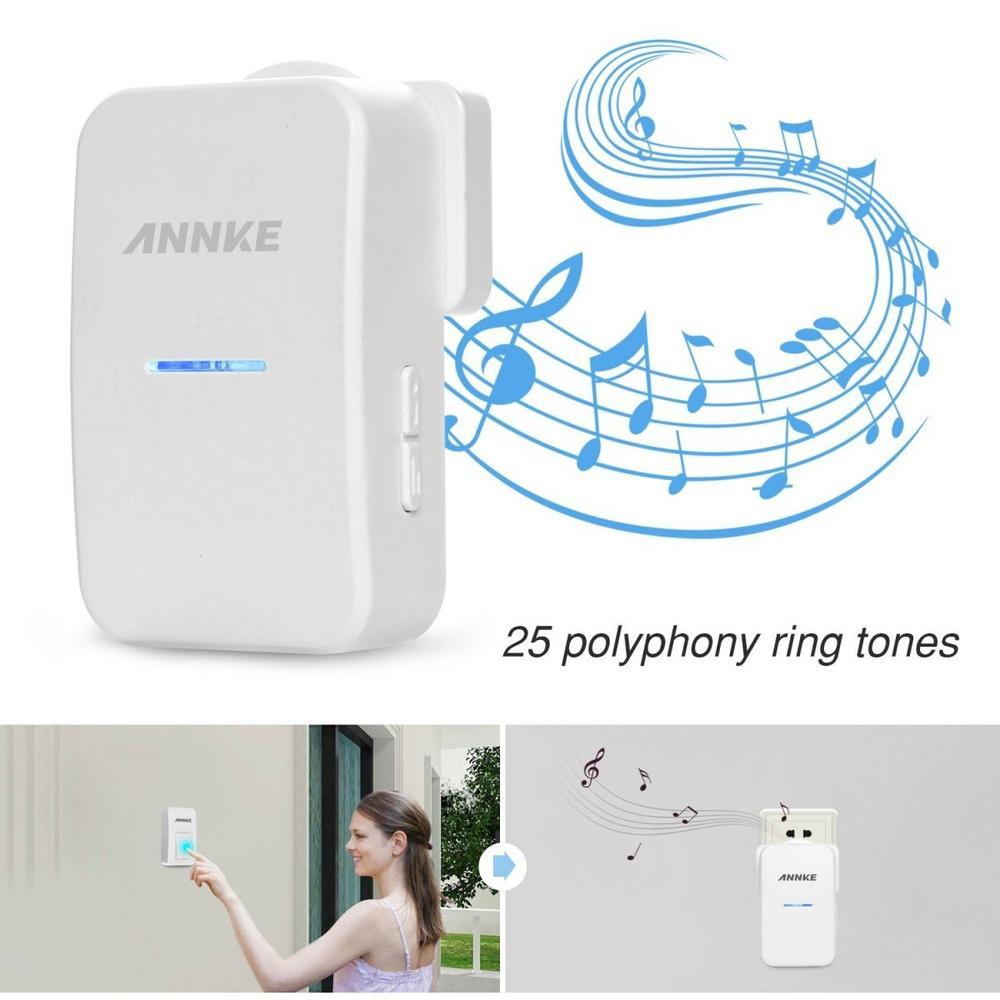 Annke Wireless Doorbell: Push Button Door Chime With LEDs