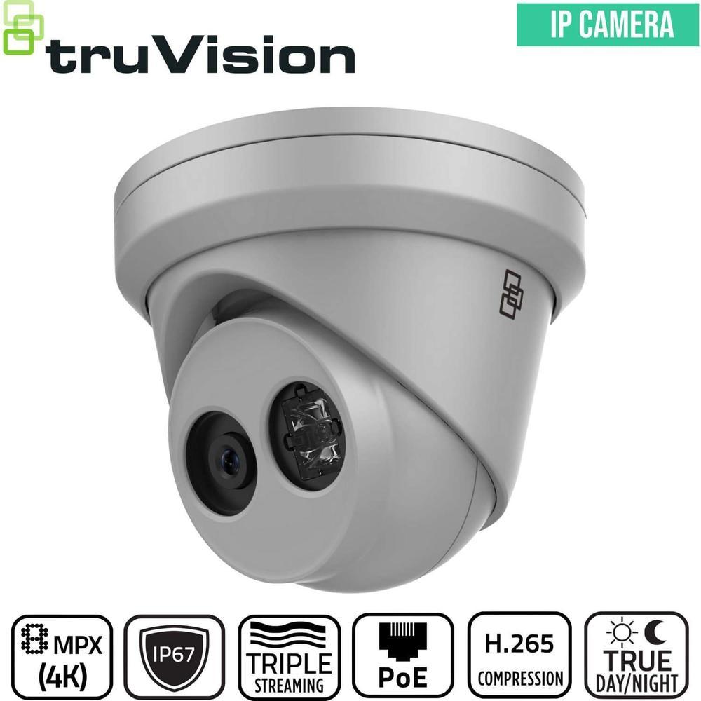 TruVision Security Camera: 8MP (4K) Ultra HD Turret with IR Night Vision
