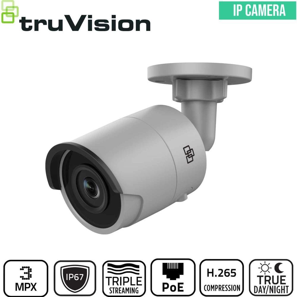 TruVision Security Camera: 3MP Bullet with IR Night Vision, IP67