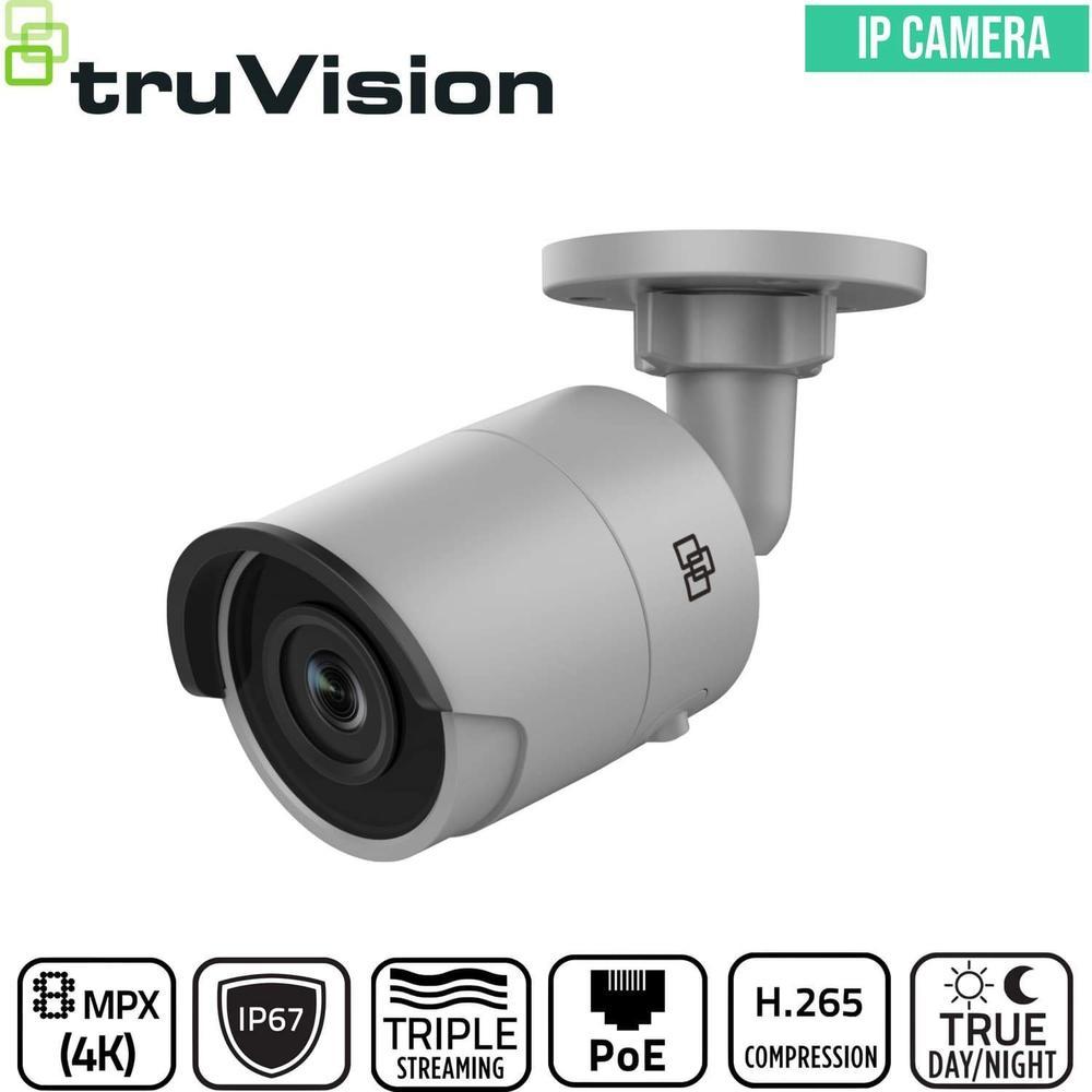 TruVision Security Camera: 8MP (4K) Ultra HD Bullet with IP67