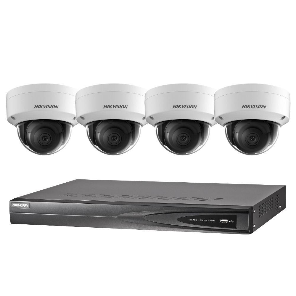 Hikvision 4 Channel Security Kit: 8MP (4K) NVR, 4 X 8MP Dome Cameras, 3TB HDD