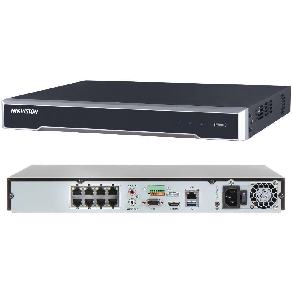 Hikvision 8 Channel Security Kit: 8MP NVR, 6 X 8MP (4K) Black Turret Cameras, 3TB HDD