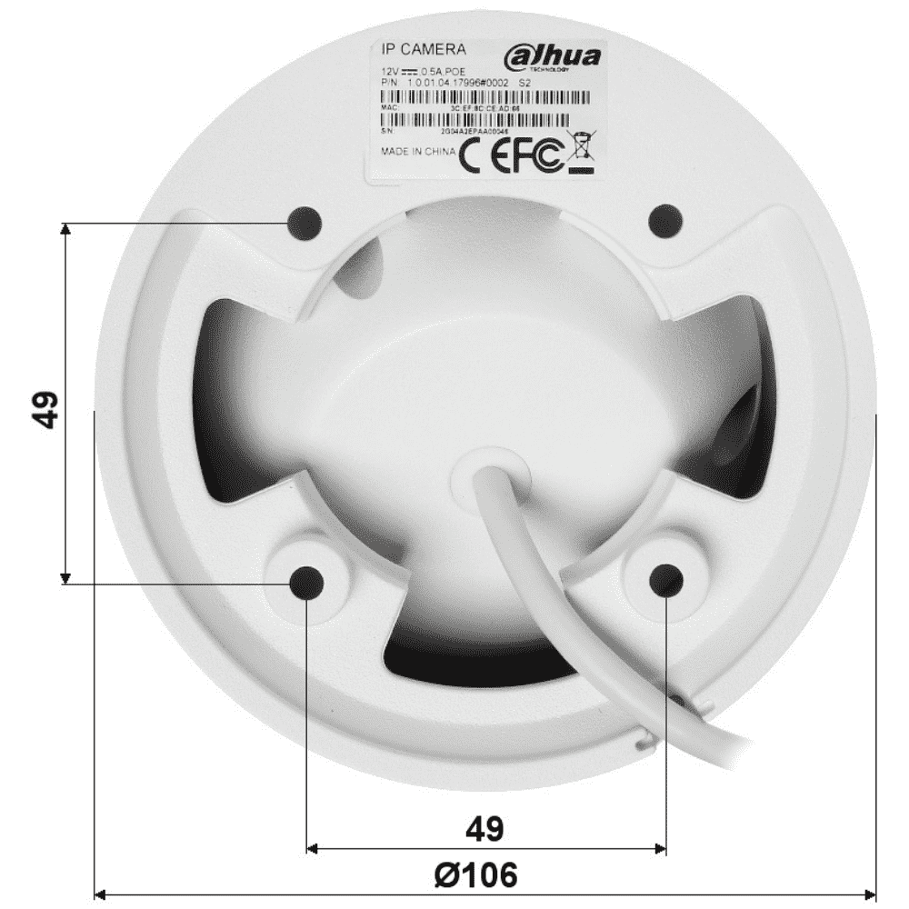 Dahua IPC-HDW4831EM-ASE Security Camera: 8MP Eyeball, Built-In Mic, IP67