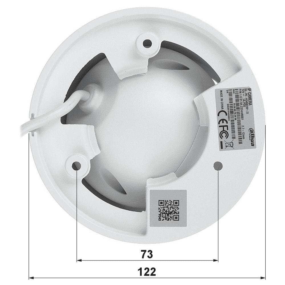 Dahua IPC-HDW5831R-ZE Security Camera: 8MP (4K) Varifocal Eyeball 2.7-12mm