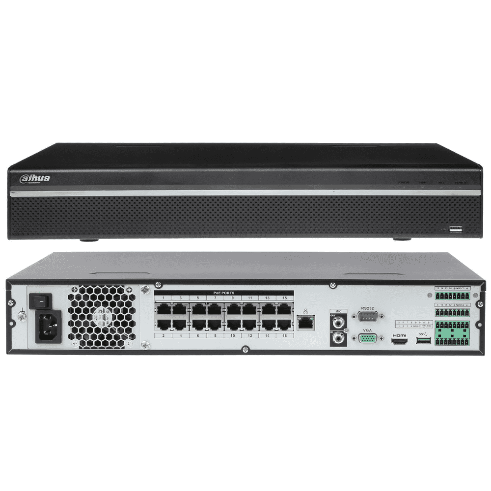 Dahua 16 Channel Security System: 8MP NVR, 8 x 8MP (4K) Dome Cameras, 3TB HDD