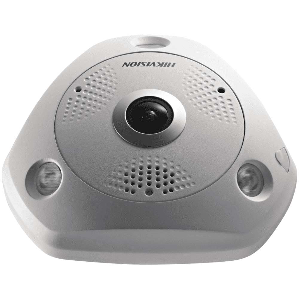 Hikvision DS-2CD63C2F-IV Security Camera: 12MP Fisheye 360 Panoramic, IK10