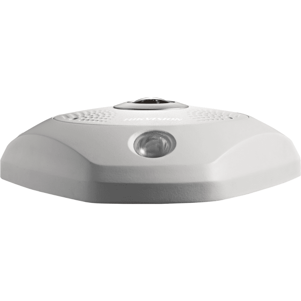 Hikvision DS-2CD63C2F-IV Security Camera: 12MP Fisheye 360 Panoramic, IK10