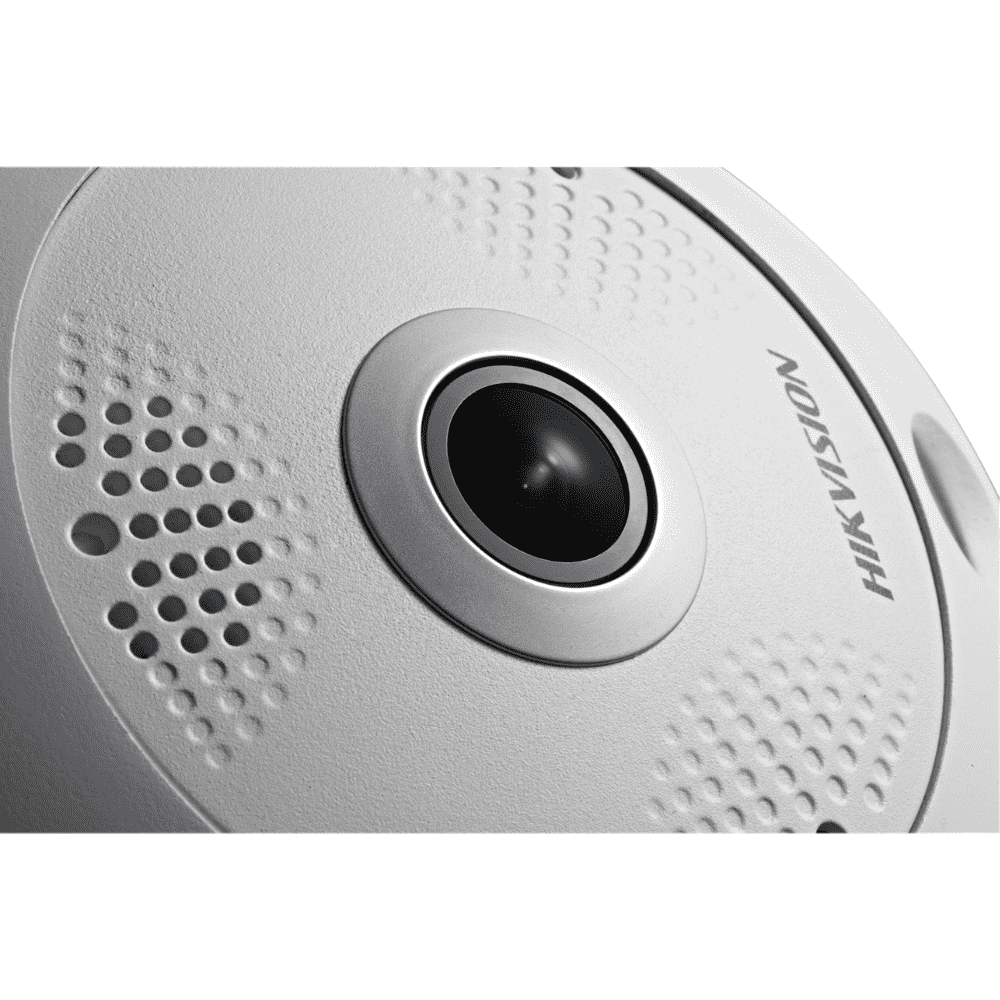 Hikvision DS-2CD63C2F-IV Security Camera: 12MP Fisheye 360 Panoramic, IK10