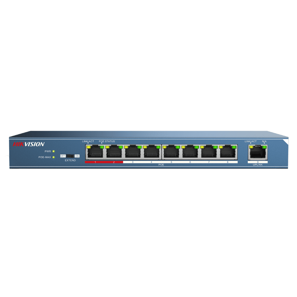 Hikvision Unmanaged Switch: 8 POE Ports, 100Mbps