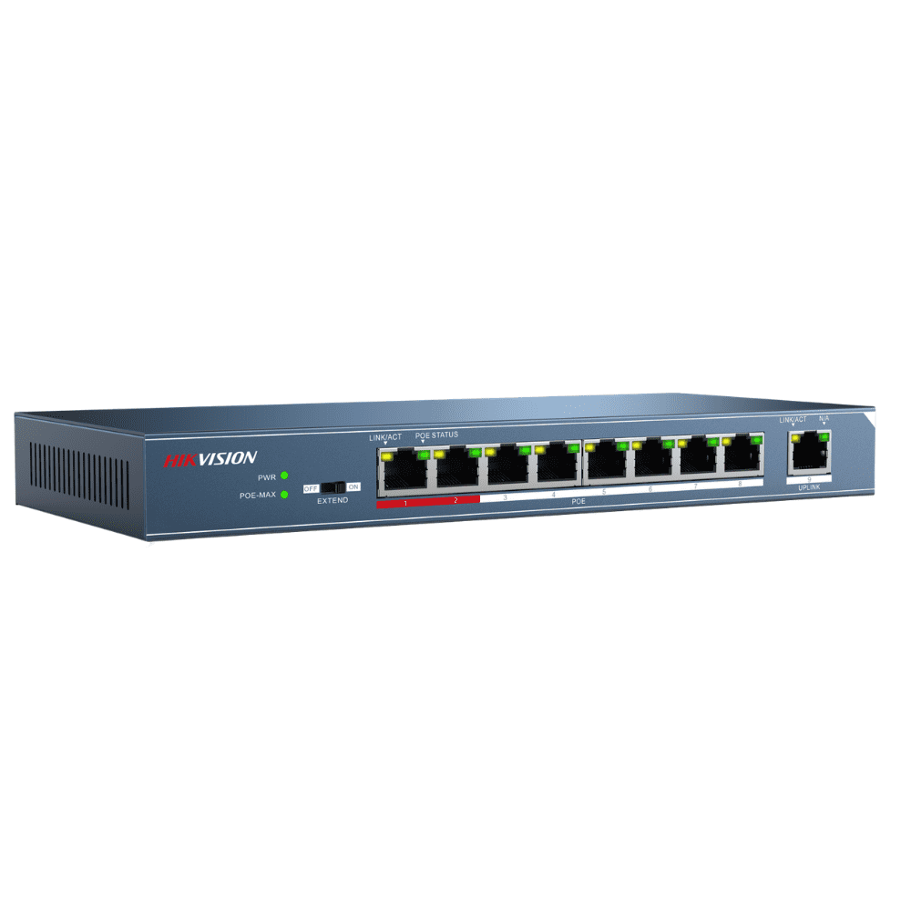 Hikvision Unmanaged Switch: 8 POE Ports, 100Mbps