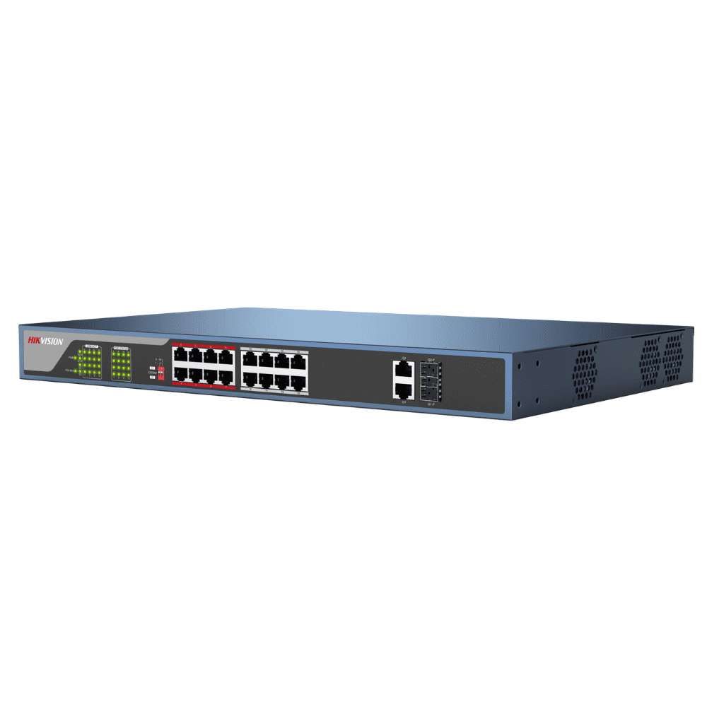 Hikvision Unmanaged Switch: 16 POE Ports, 100Mbps