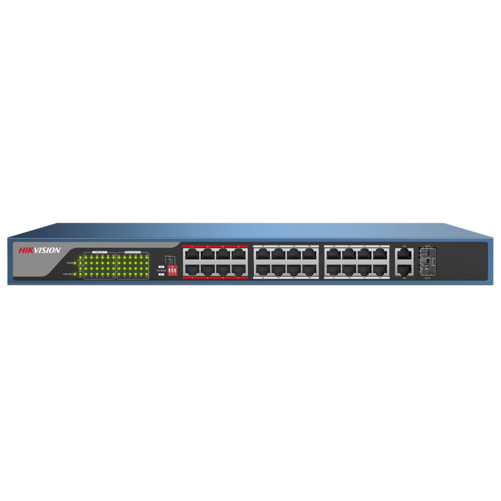 Hikvision Unmanaged Switch: 24 POE Ports, 100Mbps