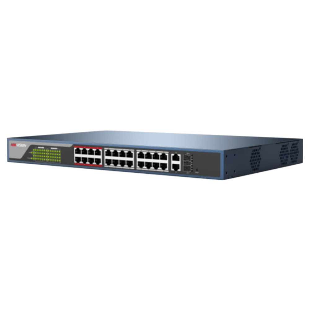 Hikvision Web-Managed PoE Switch: 24x100M, 2x1000M Combo Port