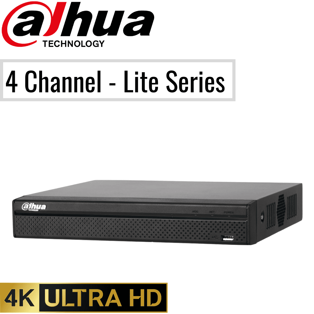 Dahua NVR4104HS-P-4KS2 4 Channel Network Video Recorder: 8MP (4K) Lite Series
