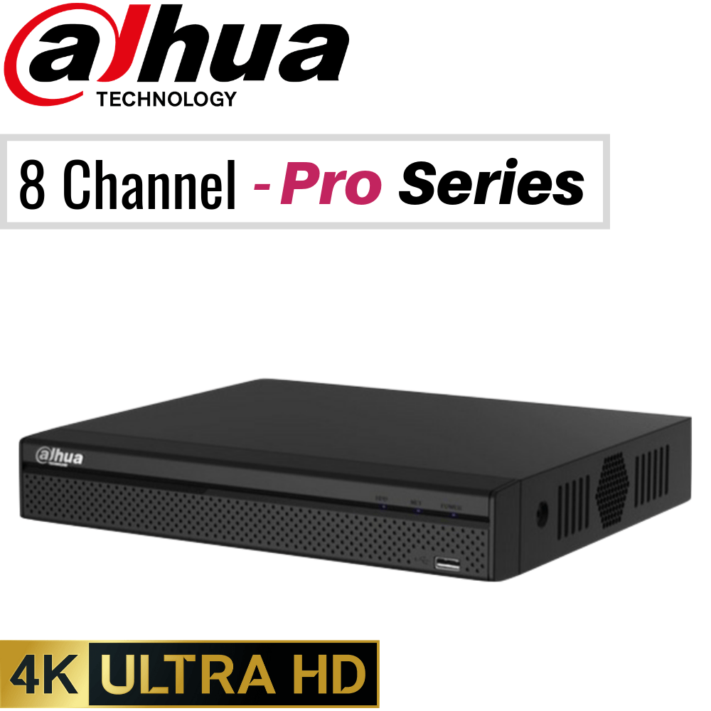 Dahua NVR5208-8P-4KS2 8 Channel Network Video Recorder: 12MP (4K) Pro Series