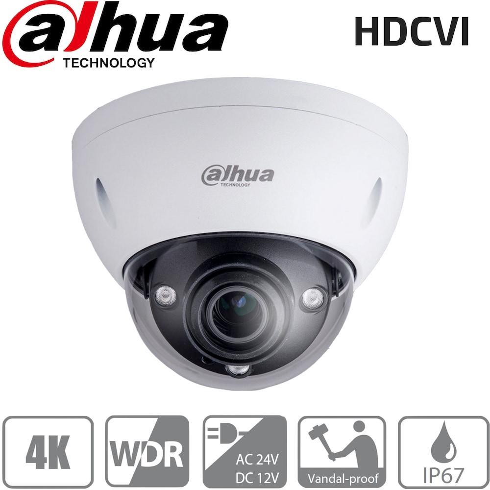 Dahua HAC-HDBW3802E-Z Security Camera: HDCVI 8MP VF Dome 3.7-11mm, IK10