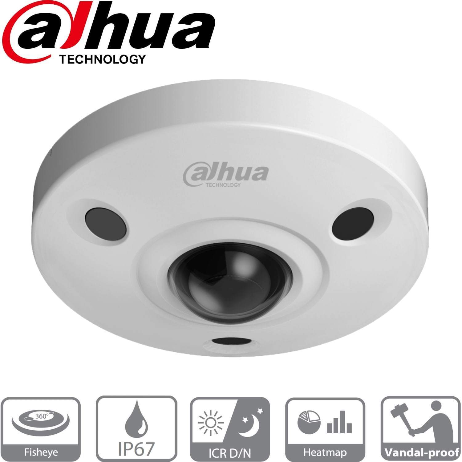 Dahua EBW81230 Security Camera: 12MP Fisheye 360, Ik10