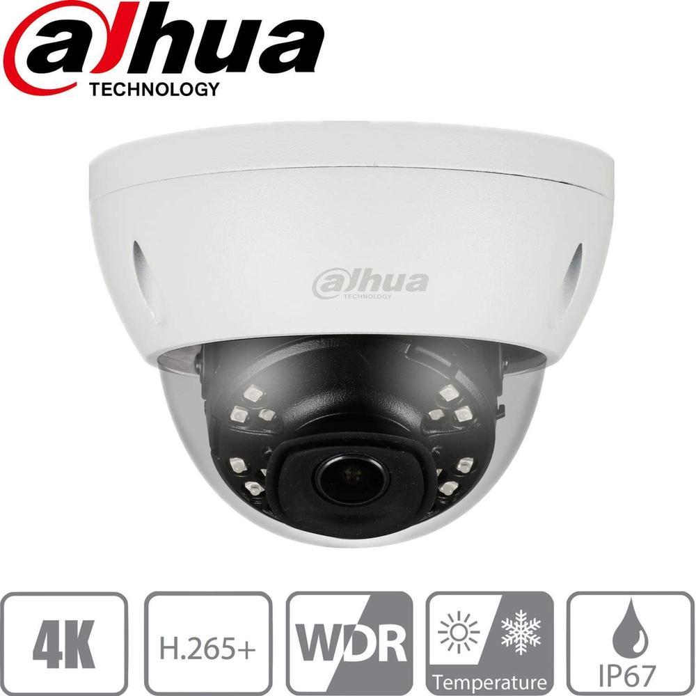 Dahua IPC-HDBW4831E-ASE Security Camera: 8MP(4K) Ultra HD Dome, H.265+, 2.8mm