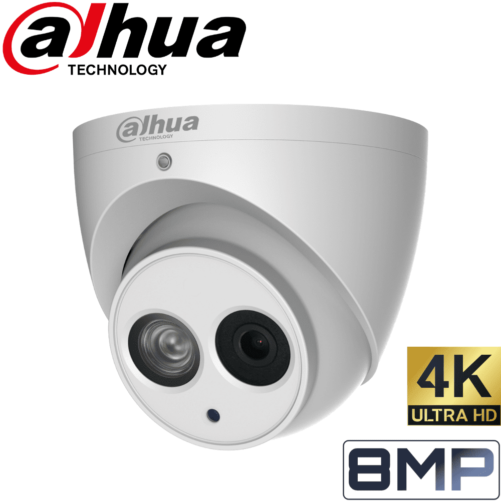 Dahua 16 Channel Security Kit: 8MP NVR, 10 X 8MP(4K Ultra HD) Turret Cameras, 3TB HDD