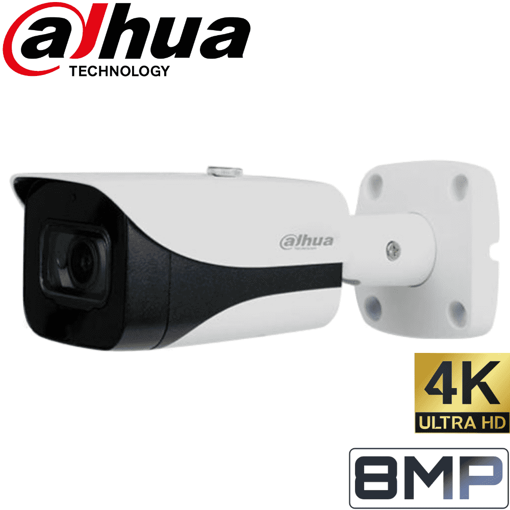 Dahua 8 Channel Security Camera: 8MP NVR, 8 X 8MP(4K Ultra HD) Bullet Cameras, 2TB HDD