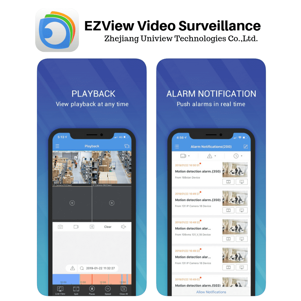 Uniview 4 Channel Security System: 4K NVR, 4 x 8MP Motorised Varifocal Dome 2.8~12mm, 2TB HDD