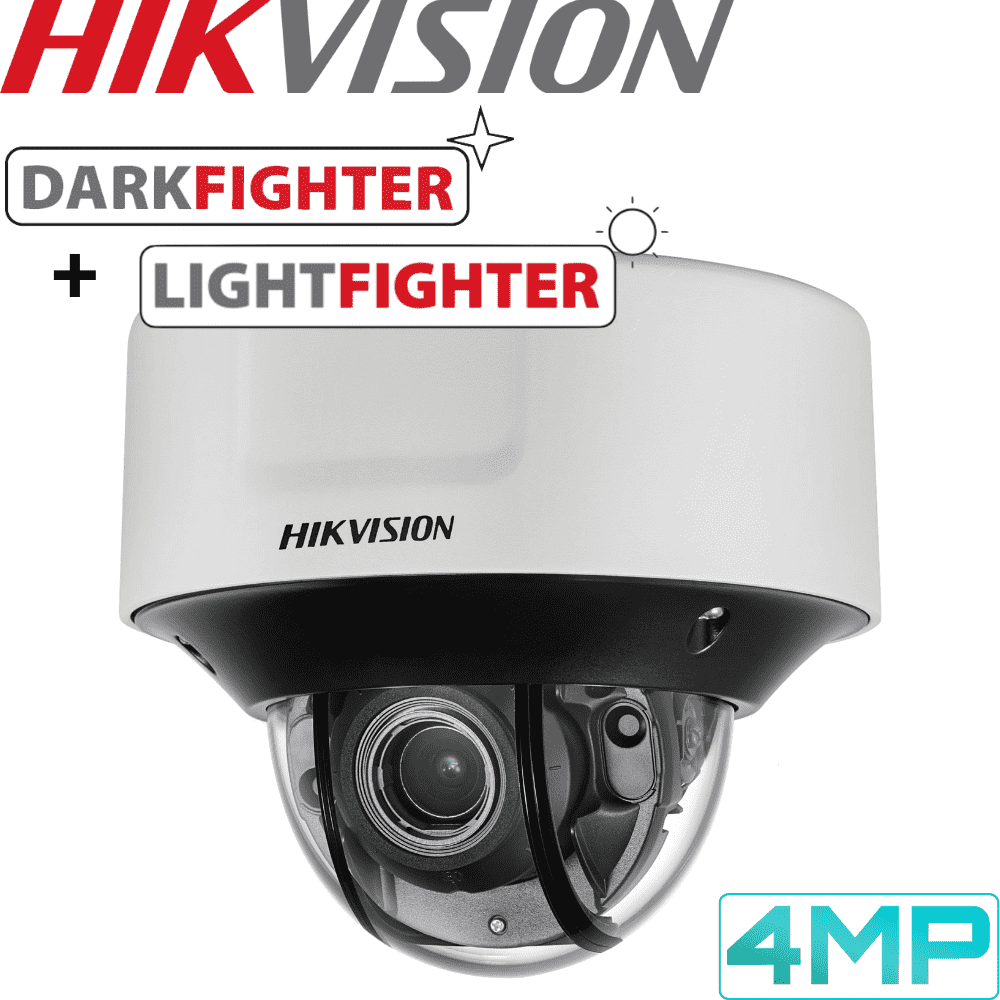 Hikvision DS-2CD5546G0-IZS Darkfighter Security Camera: 4MP Motorised VF Dome 2.8-12mm