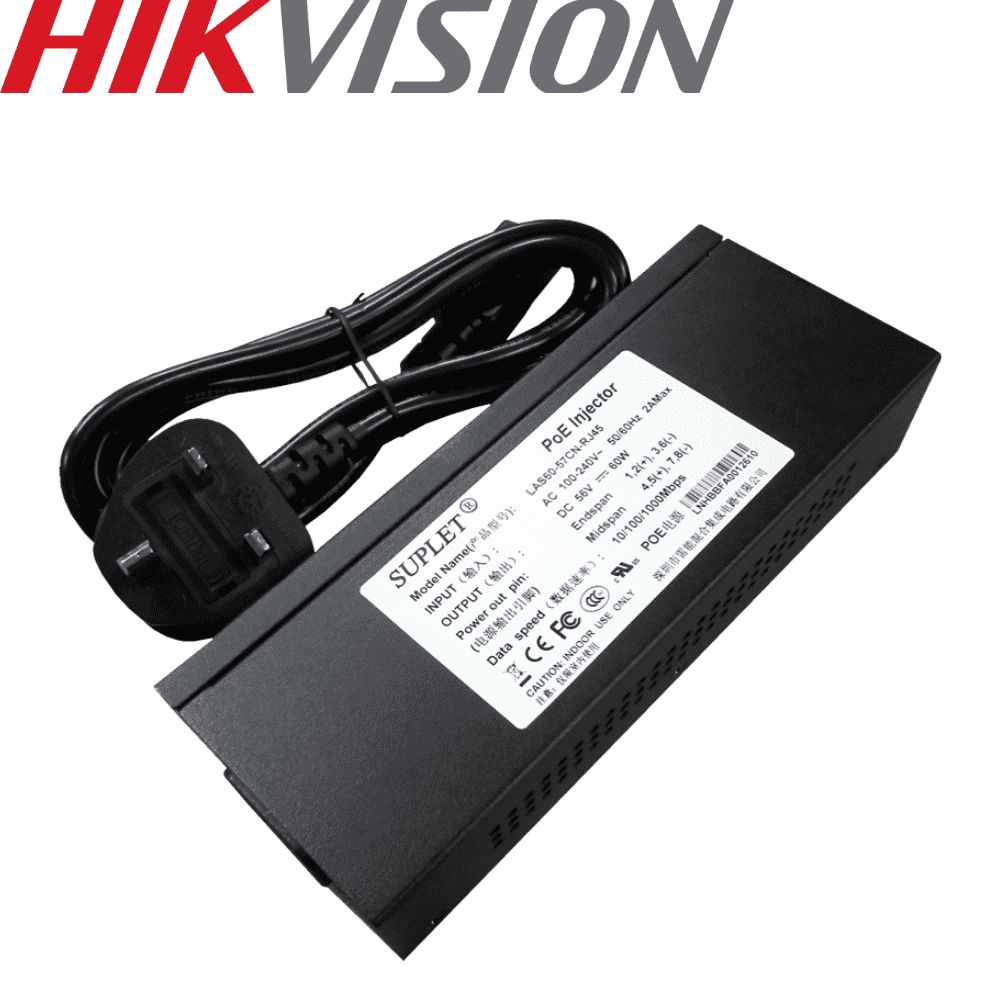 Hikvision High PoE Injector: 60W