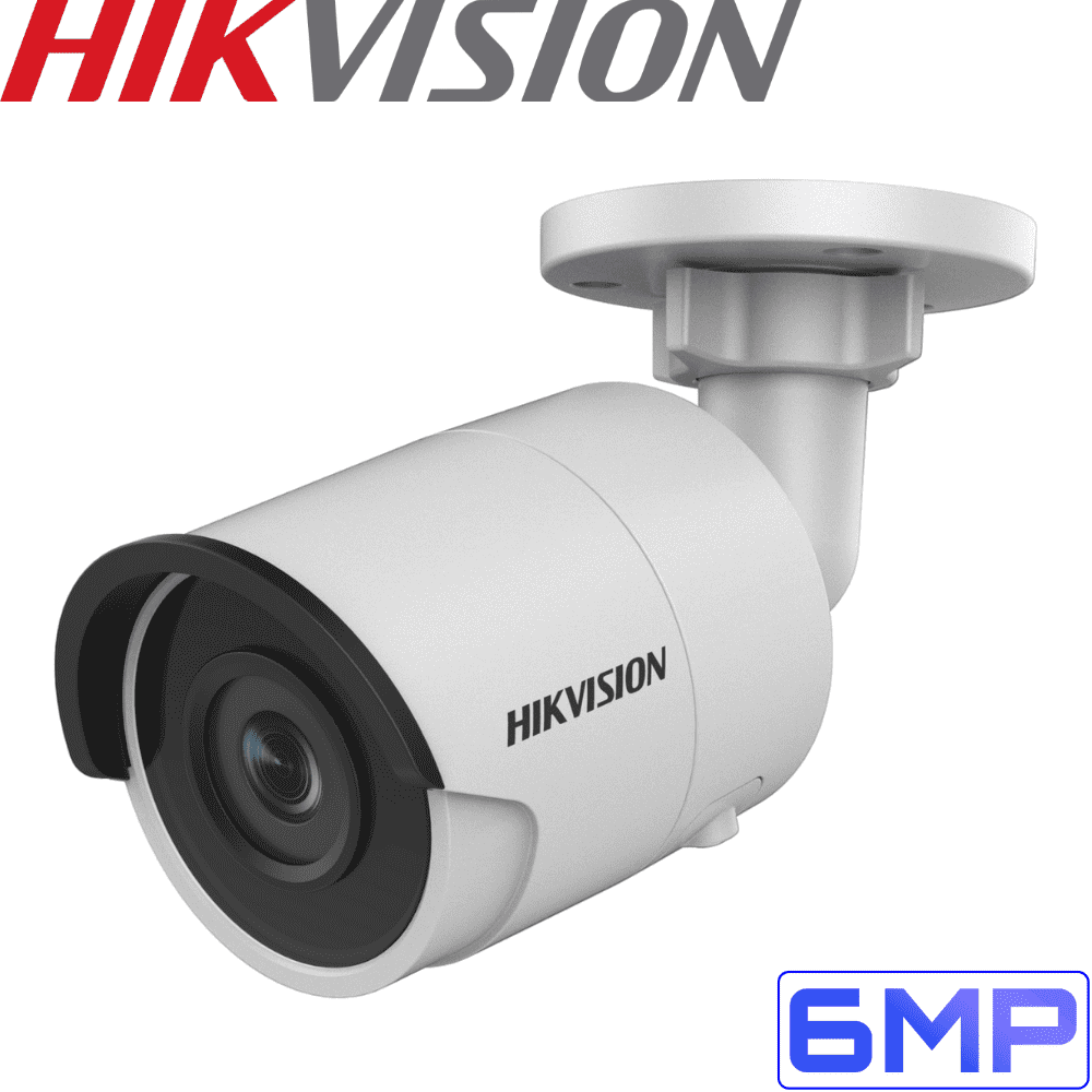 Hikvision DS-2CD2055FWD-I Security Camera: 6MP Fixed Lens Bullet, 2.8mm, IP67