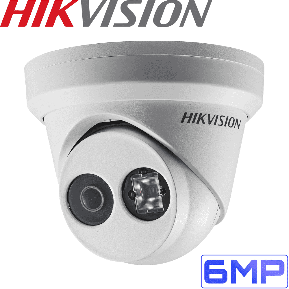 Hikvision DS-2CD2355FWD-I Security Camera: 6MP Fixed Lens Turret, IP67