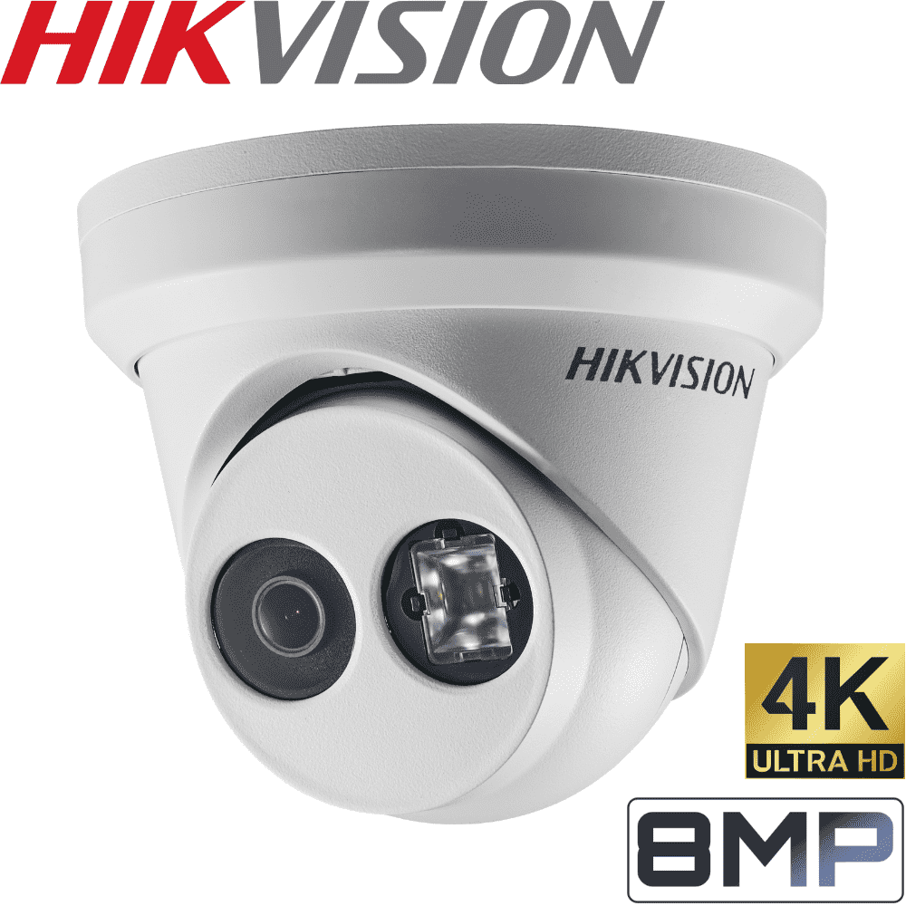 Hikvision DS-2CD2385FWD-I Security Camera: 8MP (4K) Fixed Lens Turret, IP67
