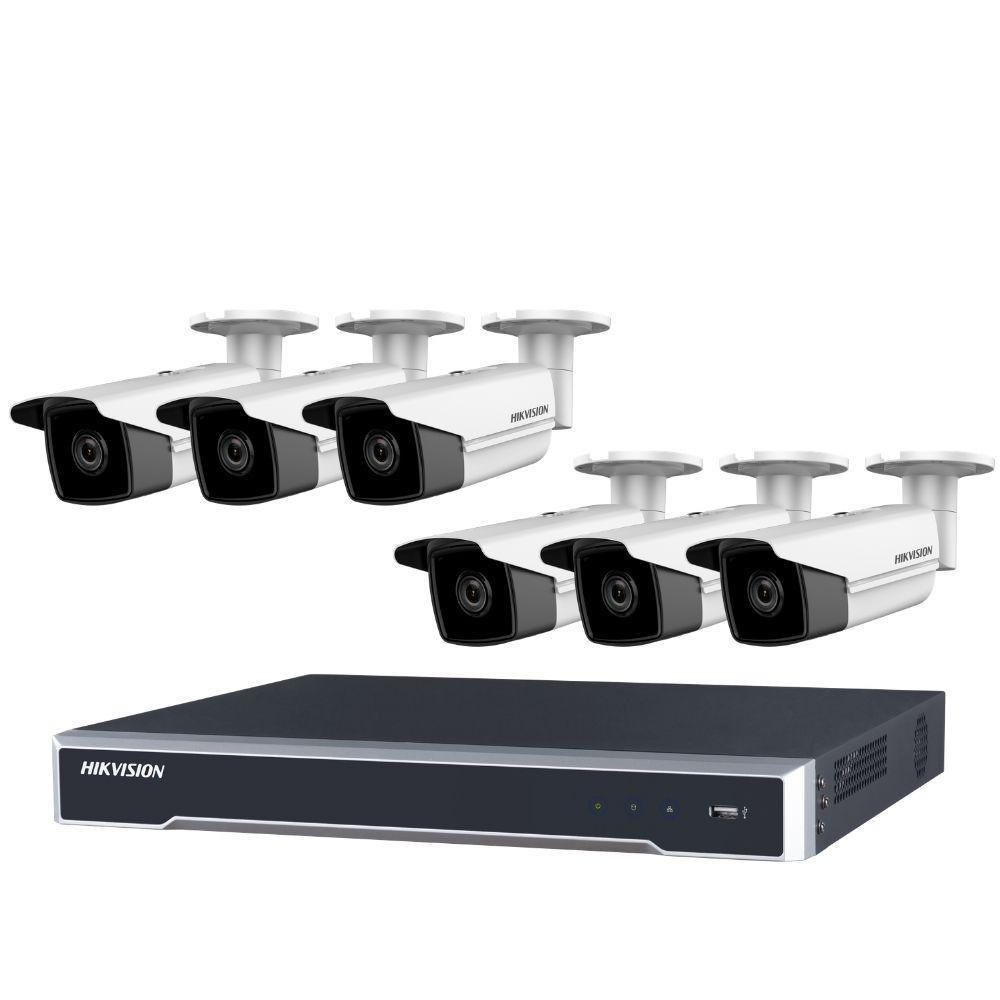 Hikvision 8 Channel Security Kit: 8MP NVR, 6 X 8MP 4K Bullet Cameras, 3TB HDD