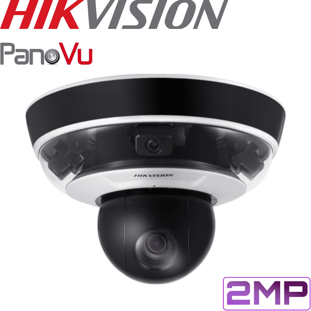 Hikvision DS-2PT5326IZ-DE PanoVu Security Camera: 2MP PTZ 240° Panoramic, 10X Zoom