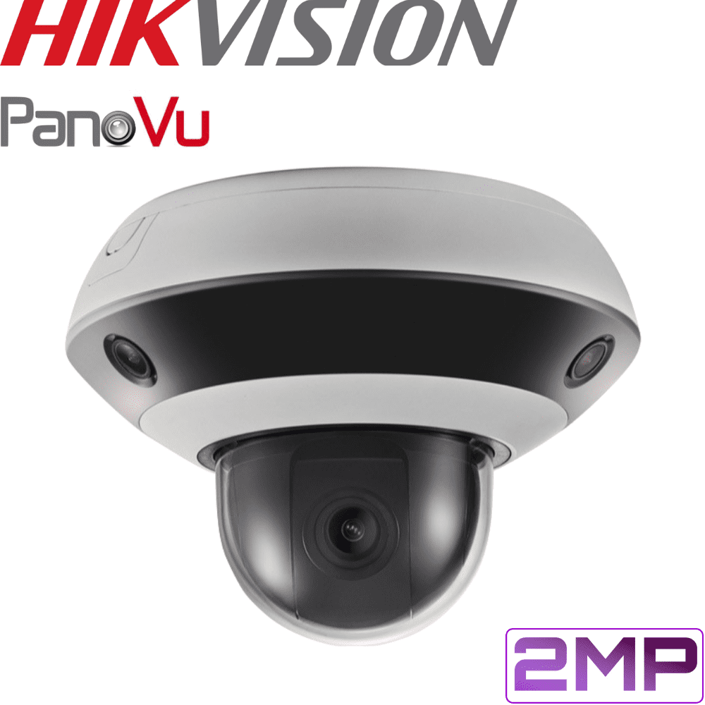Hikvision DS-2PT3326IZ-DE3 PanoVu Security Camera: 2MP PTZ 360° Panoramic, 4X Zoom
