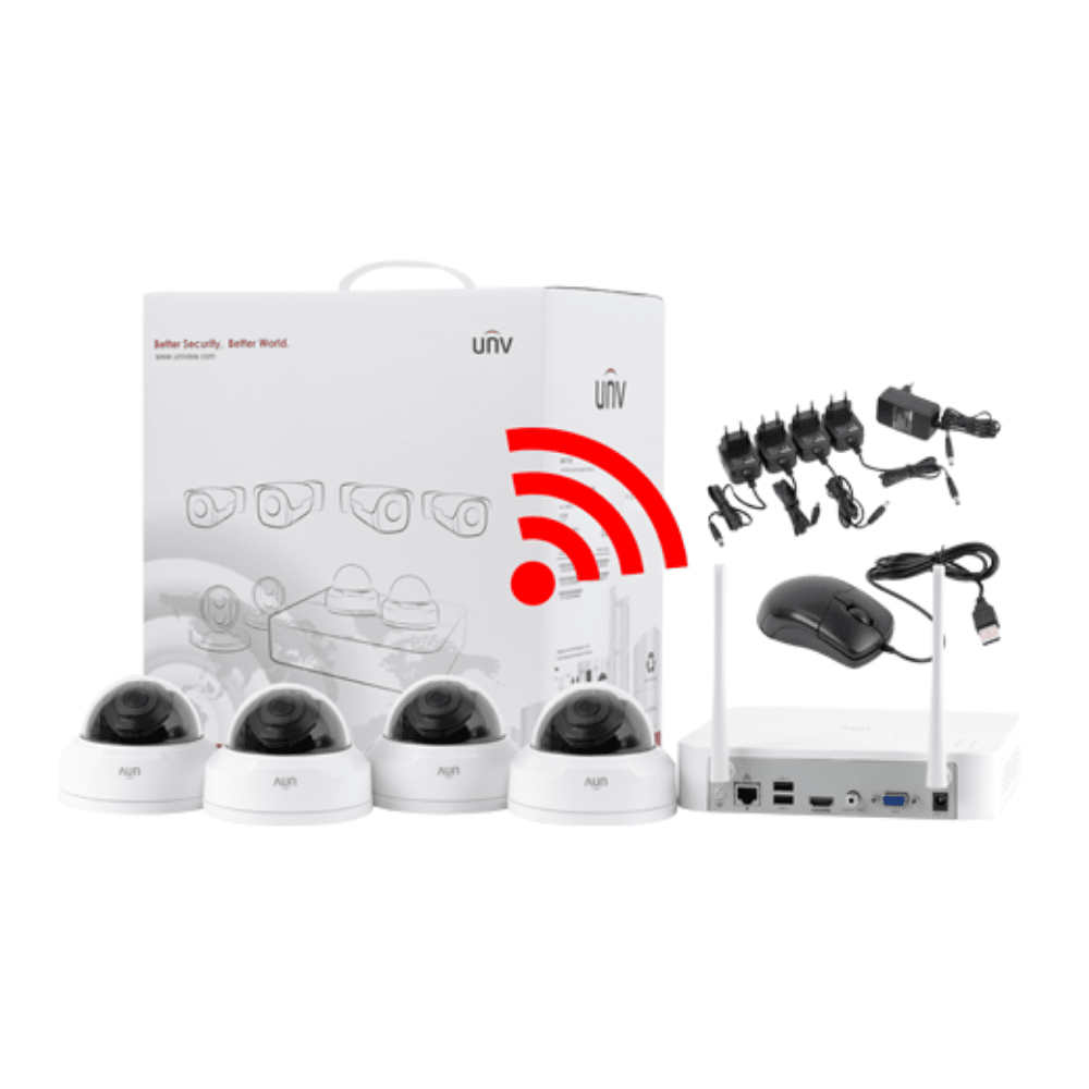 Uniview 4 Channel WiFi Security Kit: 2MP NVR, 4 x 2MP Dome Cameras, 1TB HDD