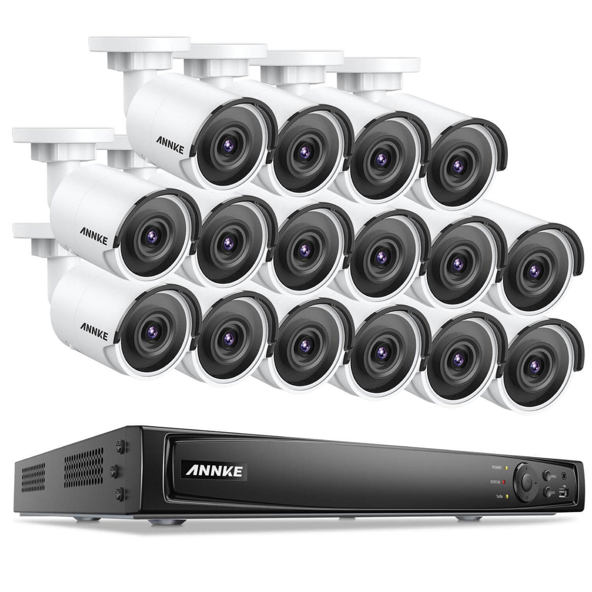Annke 16 Channel Security Kit: 8MP NVR, 16 x 8MP(4K Ultra HD) Bullet Cameras
