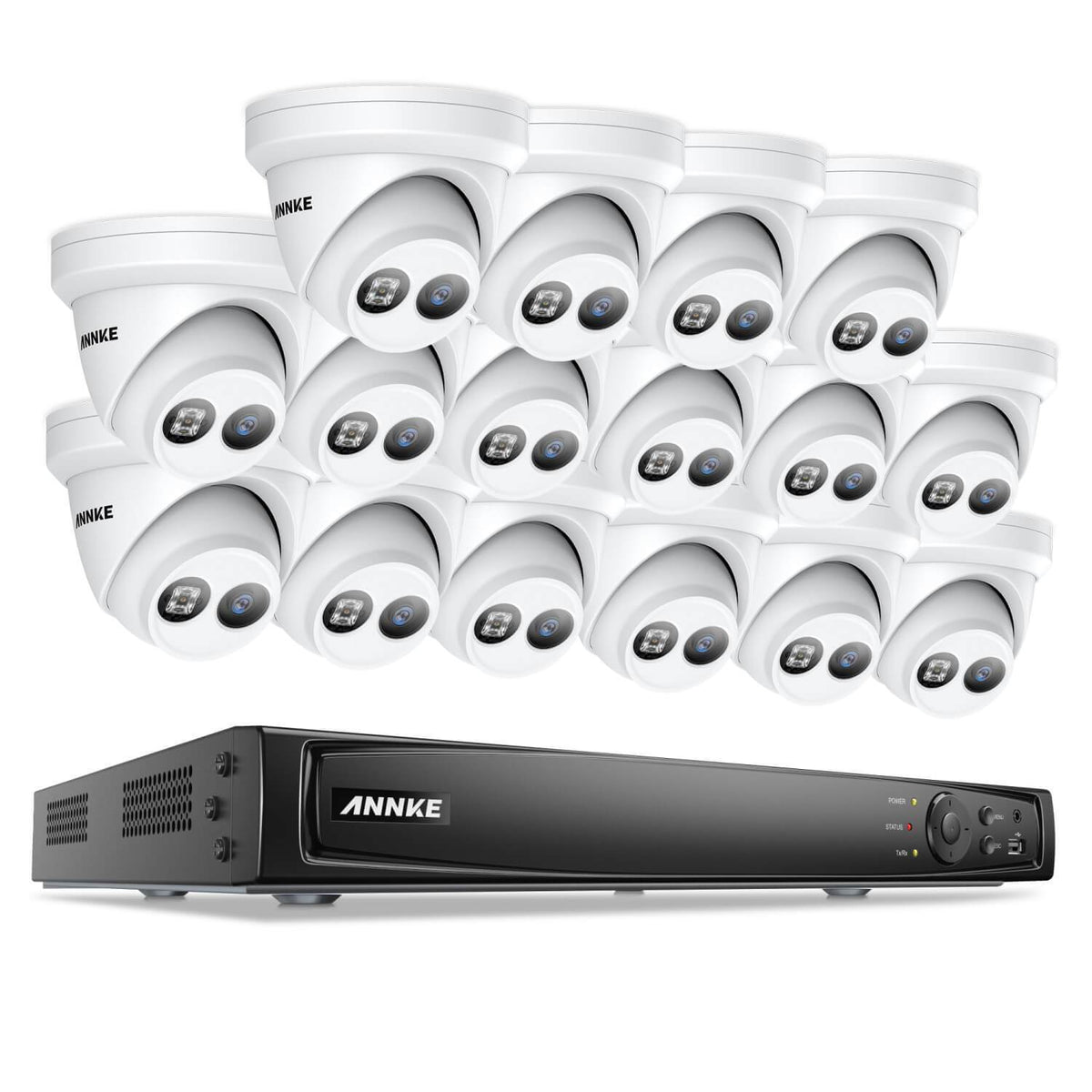 Annke 16 Channel Security Kit: 8MP NVR, 16 X 8MP(4K Ultra HD) Turret Cameras
