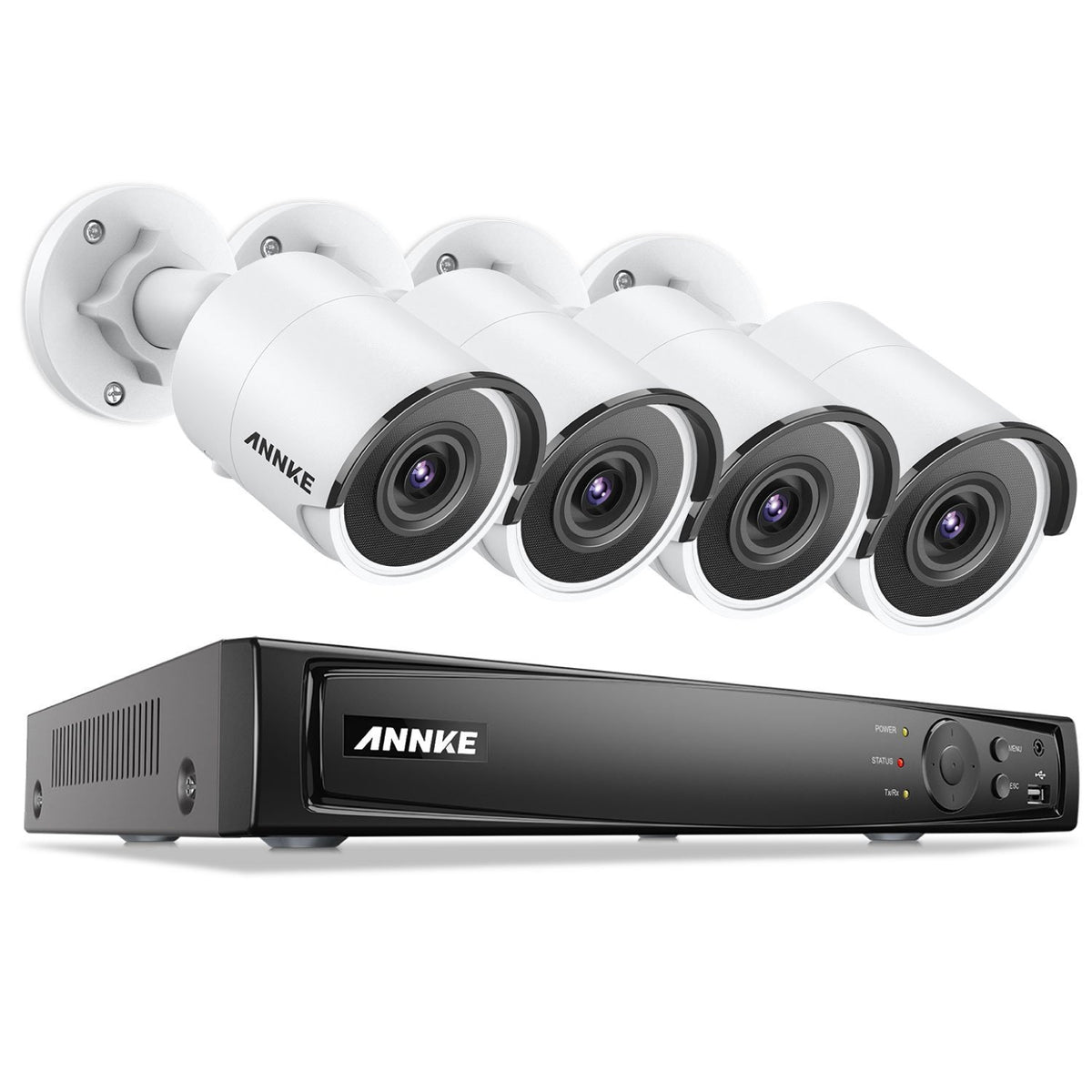 Annke 8 Channel Security Kit: 8MP NVR, 4 x 8MP(4K Ultra HD) Bullet Cameras
