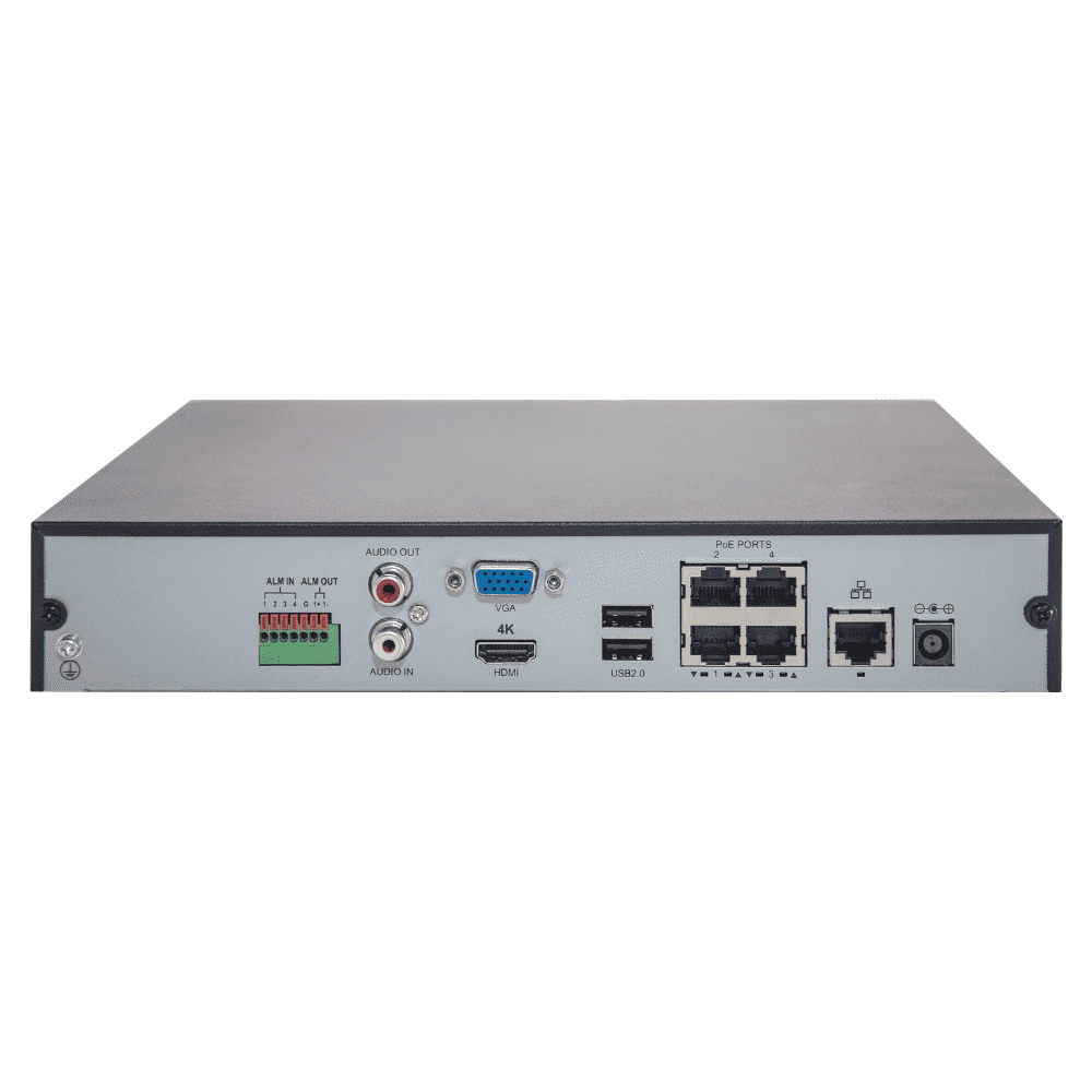 Uniview 4 Channel Retail Kit: 4K NVR, 4 x 4MP Mini Dome Cameras, 2TB HDD