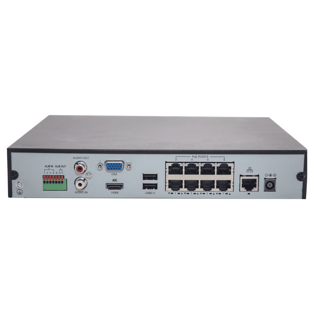 Uniview 8 Channel Security System: 8MP NVR, 8 x 5MP Easy Turret Cams, 2TB HDD