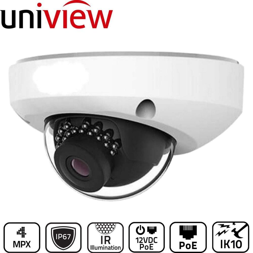 Uniview Security Camera: 4MP Mini Dome, IK10, Night Vision