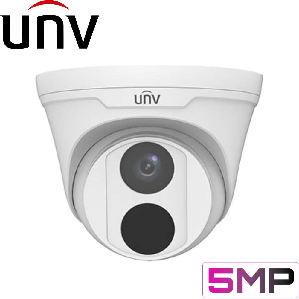 Uniview 16 Channel Security System: 8MP NVR, 8 x 5MP Easy Turret Cams, 3TB HDD