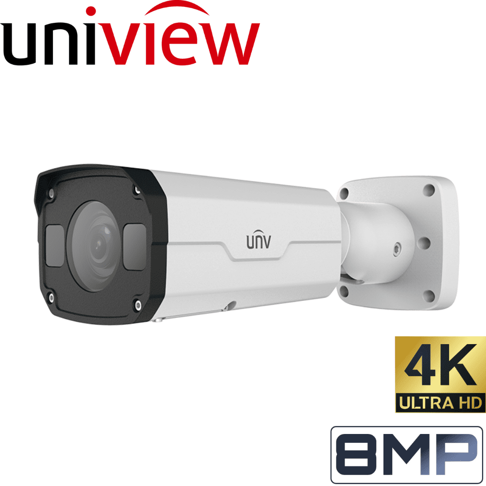 Uniview Security Camera: 8MP (4K) Motorised Varifocal Bullet 2.8~12mm