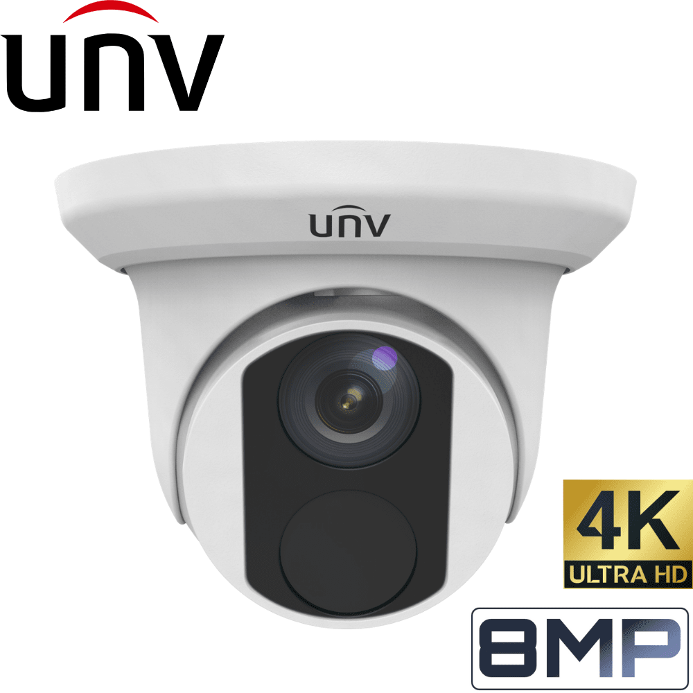 Uniview Security Camera: 8MP (4K Ultra HD) Turret, IP67