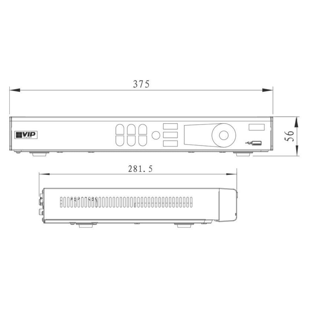 VIP Vision Pro 4 Channel Network Video Recorder: 8MP (4K) Ultra HD