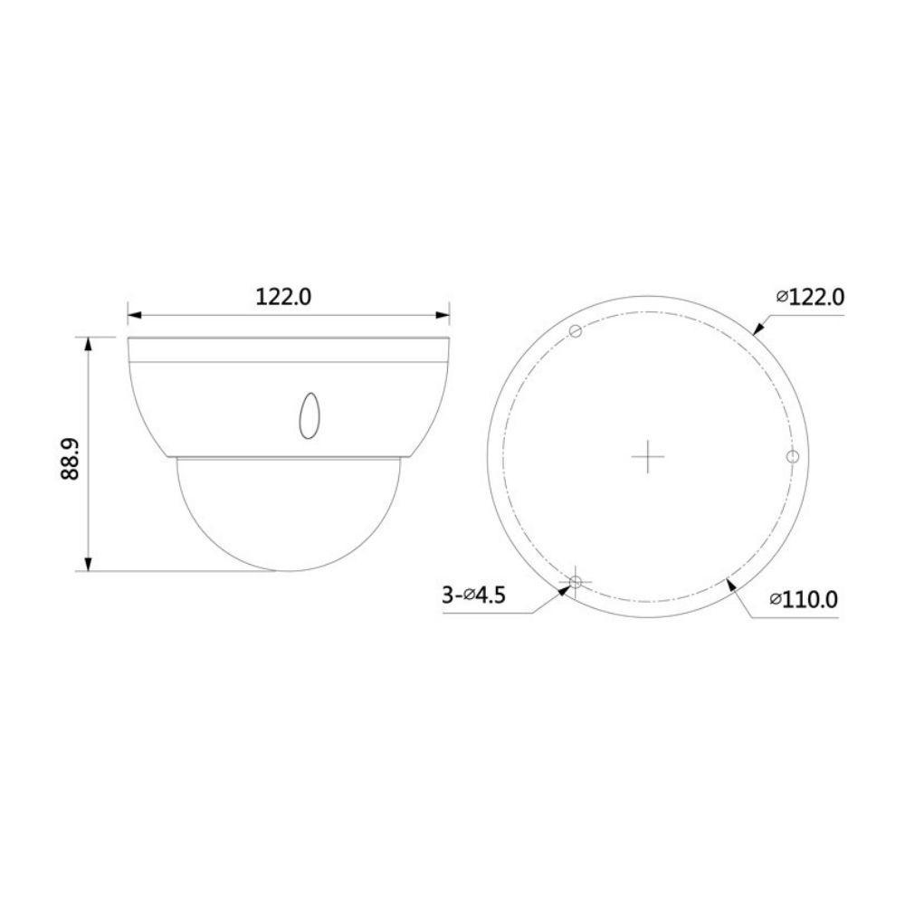 VIP Vision Pro Security Camera: 8MP (4K) Dome, 3.7mm~11mm VF Lens