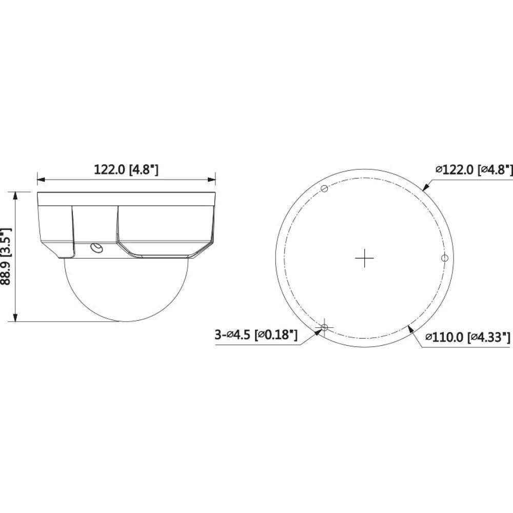 Watchguard Security Camera: 4MP Dome, 2.8mm~12mm VF Lens