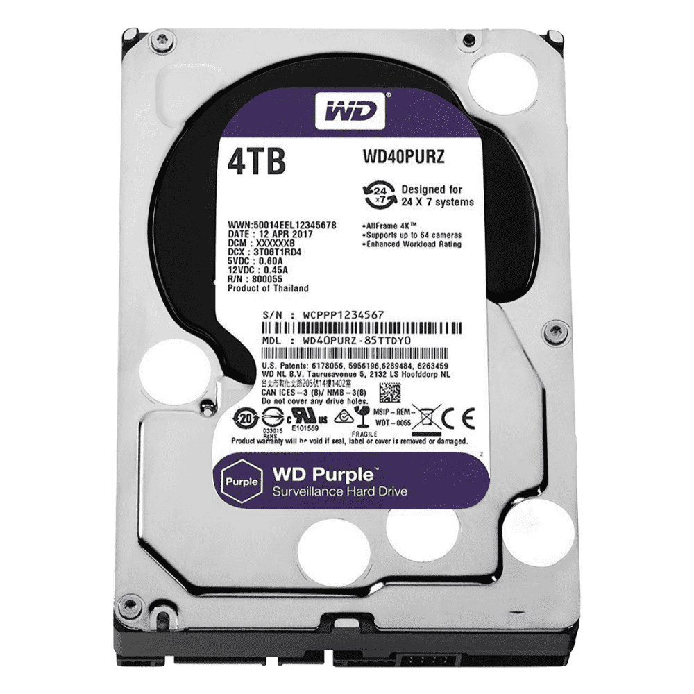 Western Digital Purple Surveillance Hard Drive
